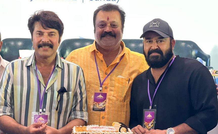 അമ്മ യോ​ഗത്തിൽ സുരേഷ് ​ഗോപിയുടെ പിറന്നാളോഘോഷം, കേക്ക് നൽകി മമ്മൂട്ടിയും മോഹൻലാലും; വിഡിയോ