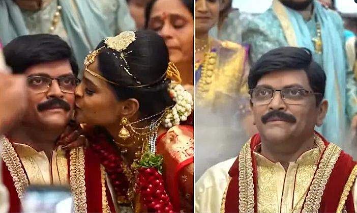 മരിച്ചുപോയ അച്ഛന്‍ 'കല്യാണപ്പന്തലില്‍'; അവിസ്മരണീയ സമ്മാനവുമായി സഹോദരന്‍; കണ്ണുനിറഞ്ഞ് മകള്‍; വീഡിയോ