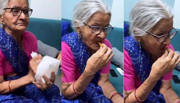 പെരി പെരി ഫ്രെഞ്ച് ഫ്രൈസ് ഉണ്ടോ?, വൈറലായി മുത്തശ്ശിയുടെ ക്യൂട്ട് വിഡിയോ 