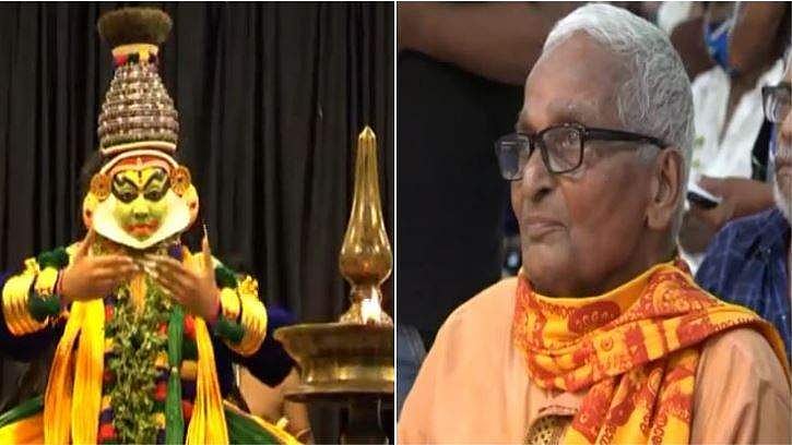 കൃഷ്ണ വേഷത്തിൽ കലാമണ്ഡലം ​ഗോപിയുടെ പേരക്കുട്ടി; ഗുരുവായൂരപ്പനു മുന്നിൽ അരങ്ങേറ്റം (വീഡിയോ)