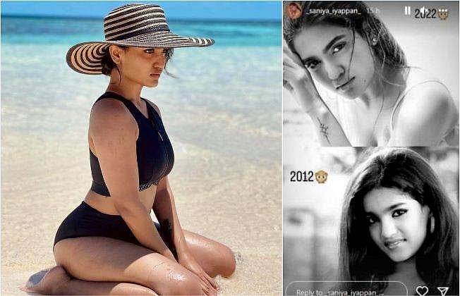 പത്ത് വർഷത്തിന് മുമ്പ്, അന്നും ഇന്നും; ചിത്രം പങ്കുവച്ച് സാനിയ അയ്യപ്പൻ 