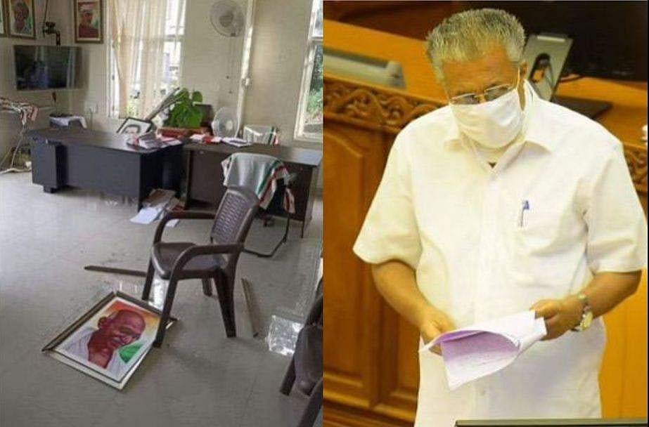 എസ്എഫ്‌ഐക്കാരെ 3.54 ന് പുറത്താക്കി; ഗാന്ധി ചിത്രം തകര്‍ത്തത് നാലു മണിക്ക് ശേഷമെന്ന് മുഖ്യമന്ത്രി 