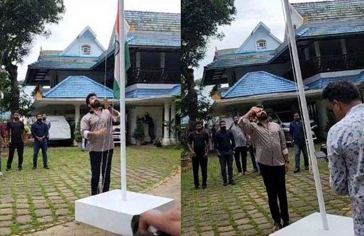 ഹർ ഘർ തിരം​ഗയിൽ പങ്കാളിയായി മോഹൻലാൽ, വീട്ടിൽ ദേശീയ പതാക ഉയർത്തി; വിഡിയോ