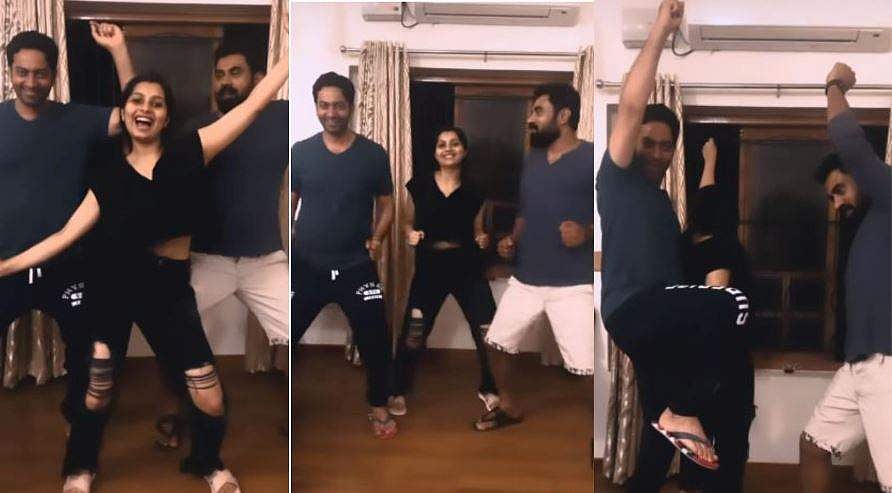നിരഞ്ജനയ്ക്കൊപ്പം ഡാൻസുകളിച്ച് സുരാജും സൈജുവും, പാവം തുമ്പികളെക്കൊണ്ട് കല്ലെടുപ്പിക്കണോ എന്ന് കമന്റ്; വിഡിയോ
