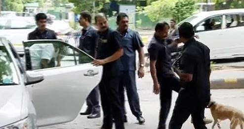 പിണറായിക്ക് നേരെ തെരുവുനായ; കാലുകൊണ്ട് ആട്ടിയകറ്റി പൊലീസ്