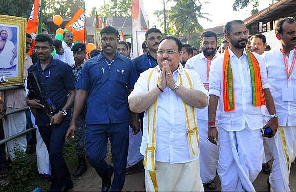 രാജ്യം പുരോഗതിയിലേക്കു കുതിക്കുമ്പോള്‍ കേരളം കടക്കെണിയില്‍; അഴിമതിക്ക് അറുതി വരുത്താന്‍ ബിജെപി വരണം: ജെപി നഡ്ഢ