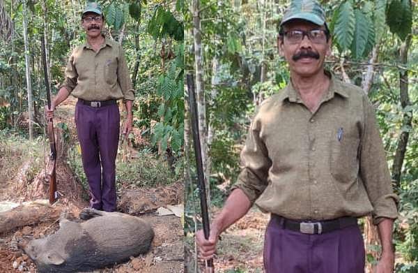 ചത്ത പന്നിയെ മാറ്റുന്നതിനിടെ ബൈക്കിടിച്ചു; ചികിത്സയിലായിരുന്ന ഷൂട്ടർ ബാലൻ അന്തരിച്ചു