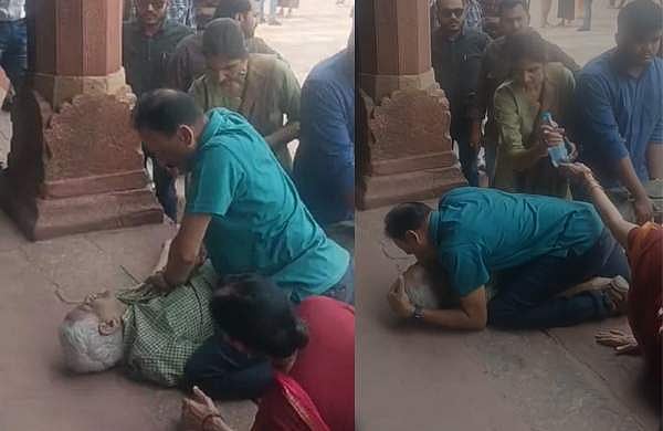 താജ് മഹലില്‍ വച്ച് അച്ഛന് ഹൃദയാഘാതം, സിപിആര്‍ നല്‍കി ജീവന്‍ രക്ഷിച്ച് മകന്‍: വിഡിയോ വൈറല്‍