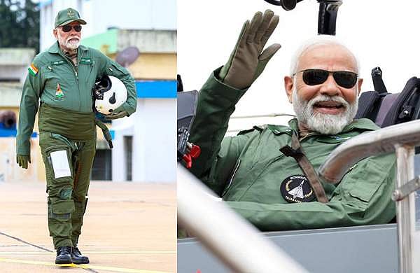 'ഇത് അഭിമാനം'; തേജസില്‍ പറന്ന് പ്രധാനമന്ത്രി; വൈറല്‍ ചിത്രങ്ങള്‍