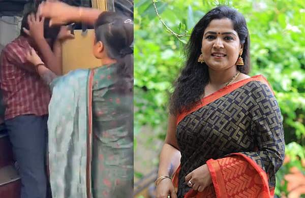തൂങ്ങിനിന്ന് വിദ്യാർത്ഥികളുടെ യാത്ര, ബസ് തടഞ്ഞ് പിടിച്ചിറക്കി മർദിച്ചു; നടി രഞ്ജന നാച്ചിയാർ അറസ്റ്റിൽ: വിഡിയോ