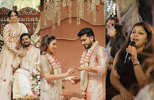 കാളിദാസന്റെയും ചക്കിയുടെയും കളർഫുൾ വിവാഹ നിശ്ചയം; ഒരുക്കിയത്  നടി അപർണ ബാലമുരളി