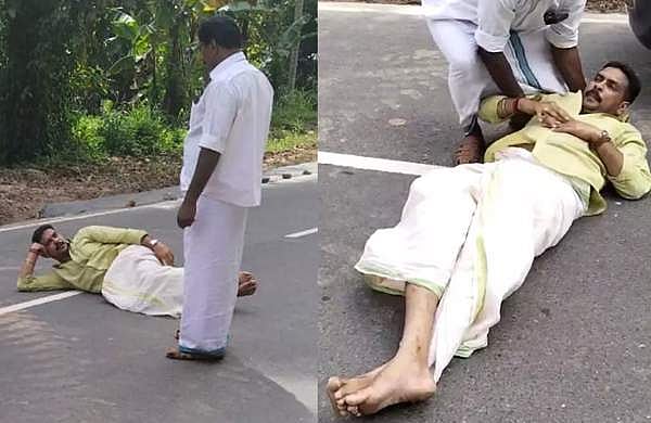റോഡിൽ കിടന്ന് 'ഷോ': യുവതിയേയും സഹോദരനേയും അസഭ്യം പറഞ്ഞു; യൂത്ത് കോൺഗ്രസ് നേതാവിനെതിരെ കേസ്