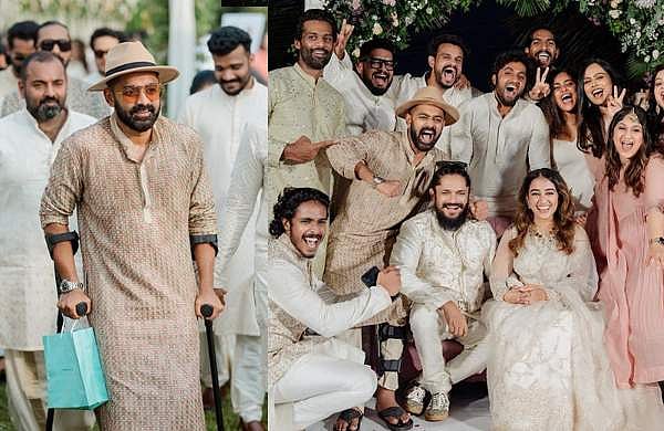 എത്തിയത് ക്രച്ചസിന്റെ സഹായത്തിൽ; ജോമോൻ ടി ജോണിന്റെ കല്യാണം അടിച്ചുപൊളിച്ച് ആസിഫ് അലി, ചിത്രങ്ങൾ