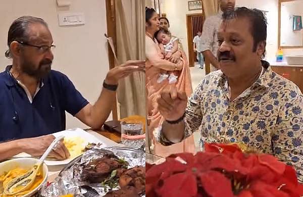 ഔസേപ്പച്ചനെ കാണാൻ വീട്ടിലെത്തി സുരേഷ് ​ഗോപി, ഭക്ഷണത്തിനൊപ്പം പാട്ടും; വിഡിയോ വൈറൽ