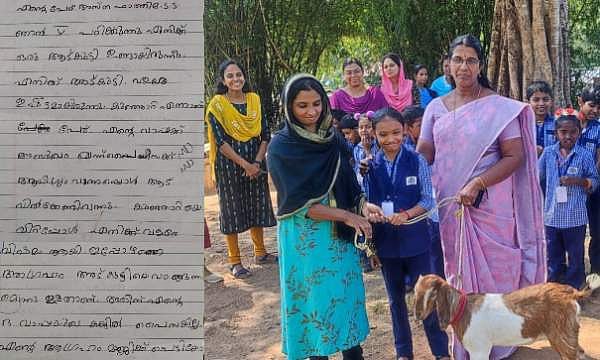 അസ്‌നയ്‌ക്ക് ആട്ടിൻകുട്ടിയെ തിരിച്ചു കിട്ടി, പിന്നാലെ അഭിനന്ദനവുമായി മന്ത്രി