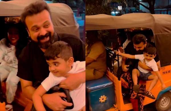 'കോവൈയിലെ കുടു കുടു വണ്ടി'; ഓട്ടോമത്സരം നടത്തി ചാക്കോച്ചനും കുടുംബവും, വിഡിയോ 