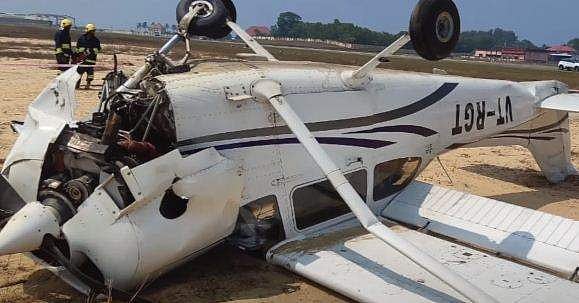 തിരുവനന്തപുരം വിമാനത്താവളത്തിൽ പരിശീലന വിമാനം ഇടിച്ചിറക്കി