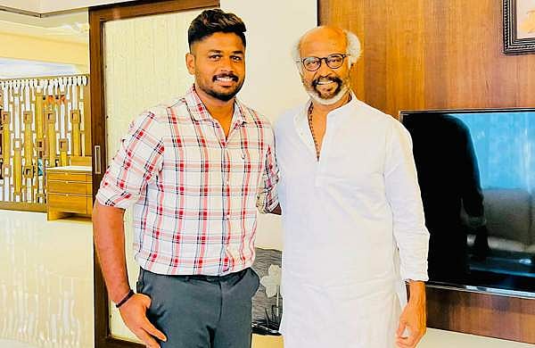 തലൈവരുടെ വിളി എത്തി, രജനീകാന്തിനെ വീട്ടിൽ പോയി കണ്ട് സഞ്ജു സാംസൺ; വിഡിയോ