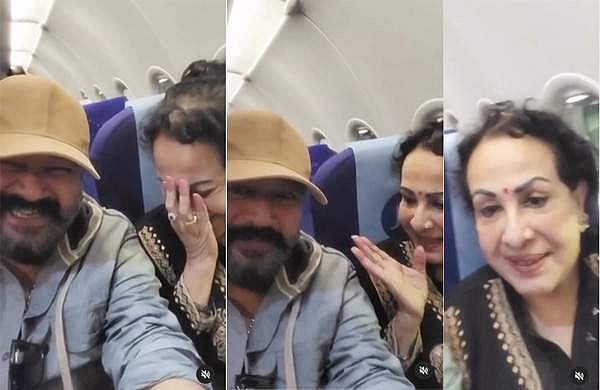 മാത്തുക്കുട്ടിച്ചായനായി വീണ്ടും ഷീലാമ്മയ്ക്കു മുന്നിൽ; ഫ്ളൈറ്റ് യാത്രയ്ക്കിടെ മിമിക്രിയുമായി ജയറാം, പൊട്ടിച്ചിരിച്ച് ഷീല; വിഡിയോ