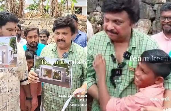 കെട്ടിപിടിച്ചു ഒരു ഉമ്മ തന്നേ, അർജുൻറെ വീടിന് തറക്കല്ലിട്ടു; വാക്കുപാലിച്ച് ഗണേഷ് കുമാർ, വിഡിയോ 