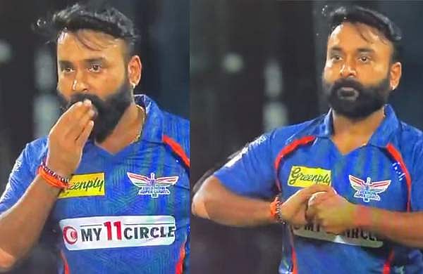 പന്തില്‍ ഉമിനീര്‍ പുരട്ടി; നിയമം വീണ്ടും ലംഘിച്ച് അമിത് മിശ്ര; വിവാദം (വീഡിയോ)