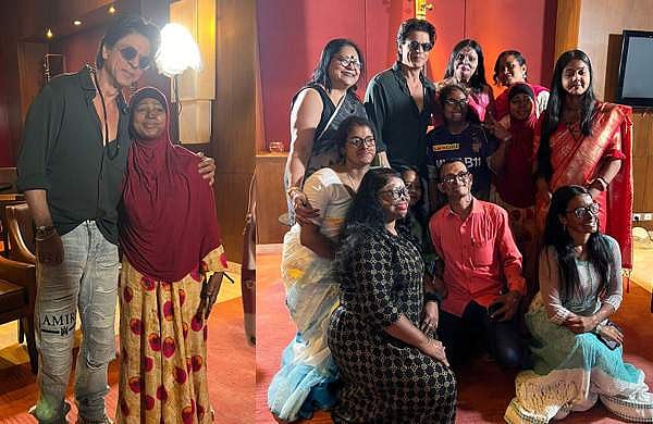 കൊൽക്കത്തയുടെ കളി കാണാൻ എത്തി, ആസിഡ് ആക്രമണത്തിന് ഇരയായവരെ കണ്ട് ഷാരുഖ് ഖാൻ; വൈറലായി ചിത്രങ്ങൾ