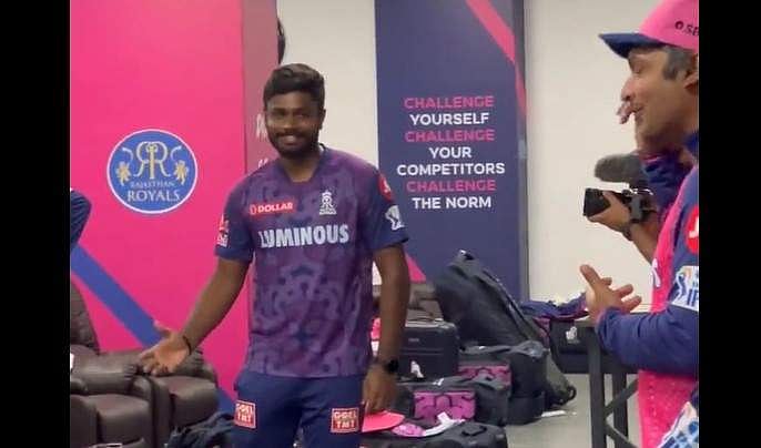 'കോച്ചേ... ആ ക്യാച്ചിനെക്കുറിച്ച് പറയു...'- സം​ഗക്കാരയോട് സഞ്ജുവിന്റെ ആം​ഗ്യം; പൊട്ടിച്ചിരി (വീഡിയോ)