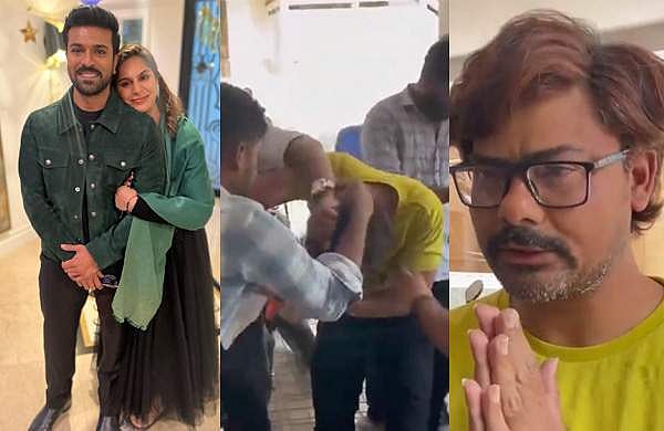 'തന്റെ ഭാര്യയെ പ്രണയത്തിൽ വീഴ്ത്താമോ എന്ന് രാം ചരൺ ചോദിച്ചു'; യുവാവിനെ കയ്യേറ്റം ചെയ്ത് ആരാധകർ; വിഡിയോ