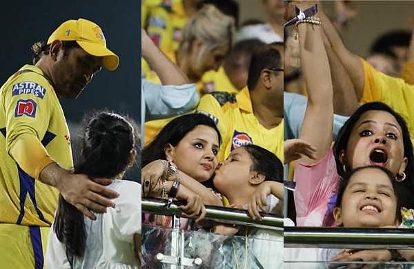 കുതിച്ചുചാടി സാക്ഷി, സിവയുടെ പൊൻമുത്തം; ചെന്നൈ ജയിച്ചപ്പോൾ ആവേശം അടക്കാനാകാതെ അമ്മയും മകളും, വിഡിയോ 