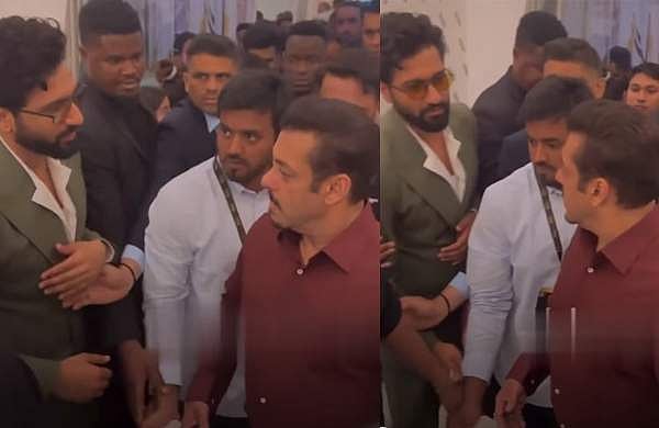 സല്‍മാന്‍ ഖാന് തടസമായി വഴിയില്‍; വിക്കി കൗശലിനെ തള്ളിമാറ്റി സുരക്ഷാ ഉദ്യോഗസ്ഥര്‍; വിഡിയോ