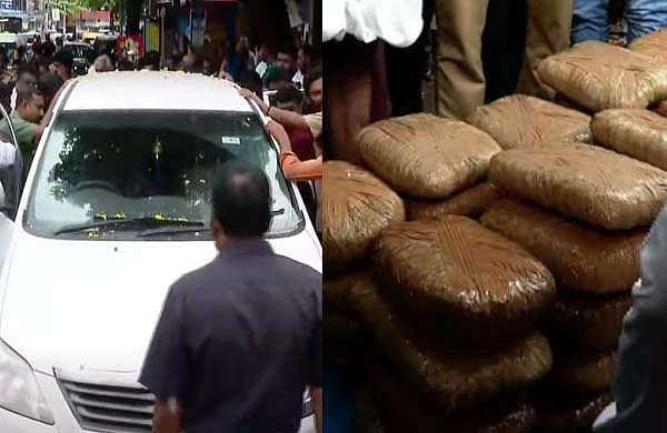 തിരുവനന്തപുരത്ത് കാറില്‍ കടത്തിയ 100 കിലോ കഞ്ചാവ് പിടികൂടി; നാലു പേര്‍ കസ്റ്റഡിയില്‍;  സ്ത്രീ രക്ഷപ്പെട്ടു
