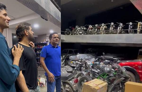 ഇതെന്ത് ഭ്രാന്ത്? ധോനിയുടെ ശേഖരം കണ്ട് ഞെട്ടി വെങ്കടേഷ് പ്രസാദും സുനിൽ ജോഷിയും; വിഡിയോ