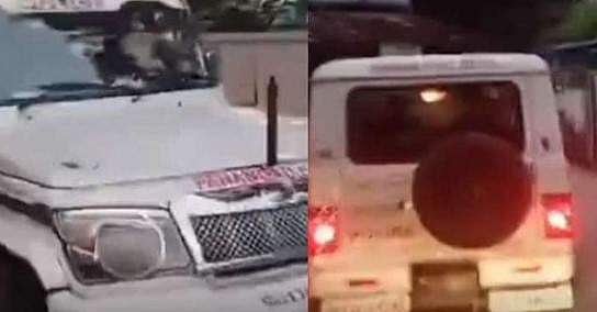 കളിക്കിടെ പൊലീസ് വാഹനത്തിൽ തട്ടി, 'ഫുട്ബോൾ' കസ്റ്റഡിയിൽ!