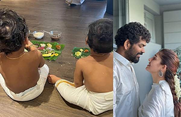 മുണ്ടുടുത്ത് ഉയിരും ഉലകവും, ആദ്യത്തെ ഓണം; ആഘോഷമാക്കി നയൻതാരയും വിഘ്നേഷും, ചിത്രങ്ങൾ