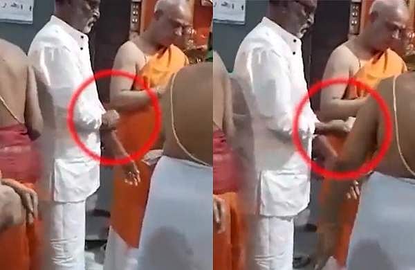 കൈമടക്കിൽ നിന്ന് പൈസയെടുത്ത് രജനീകാന്ത്, പഴയ ശീലം മറന്നിട്ടില്ലെന്ന് ആരാധകർ: വിഡിയോ വൈറൽ