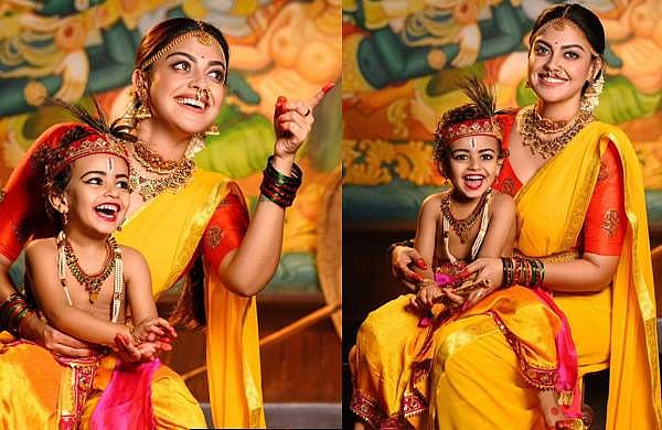 ഉണ്ണിക്കണ്ണനെ മടിയിലിരുത്തി അനുശ്രീ; ശ്രീകൃഷ്‌ണ ജയന്തി സ്പെഷ്യൽ ഫോട്ടോഷൂട്ട്, വൈറൽ